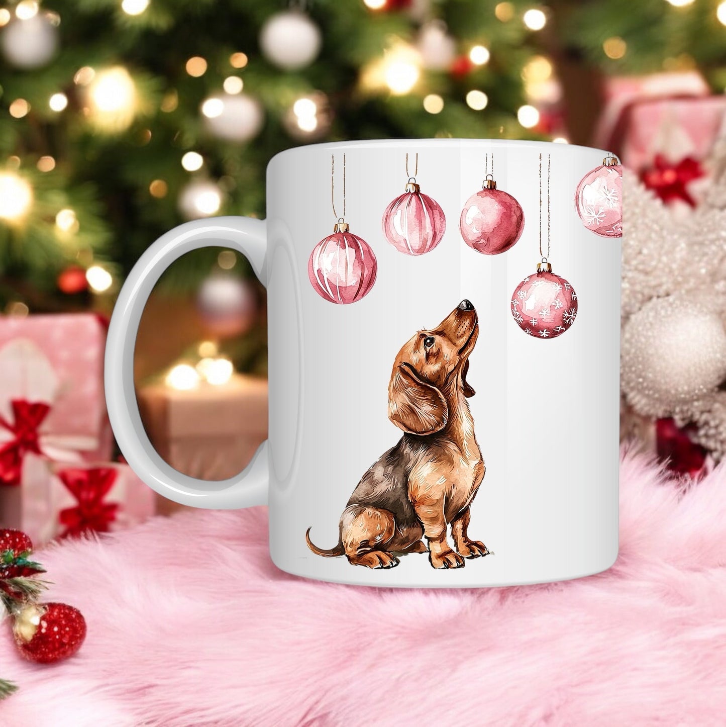 Dachshund Bauble Bliss Coffee Mug - Pooch Luxury