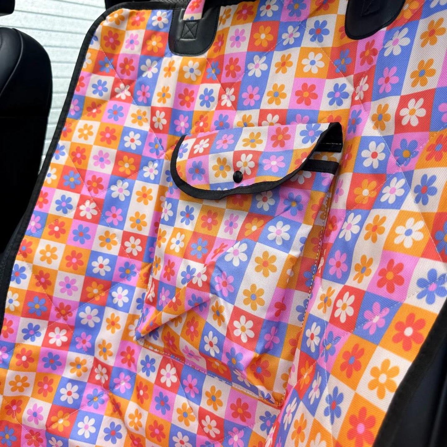 Daisies For Days Deluxe Single Car Seat Cover - Pooch Luxury