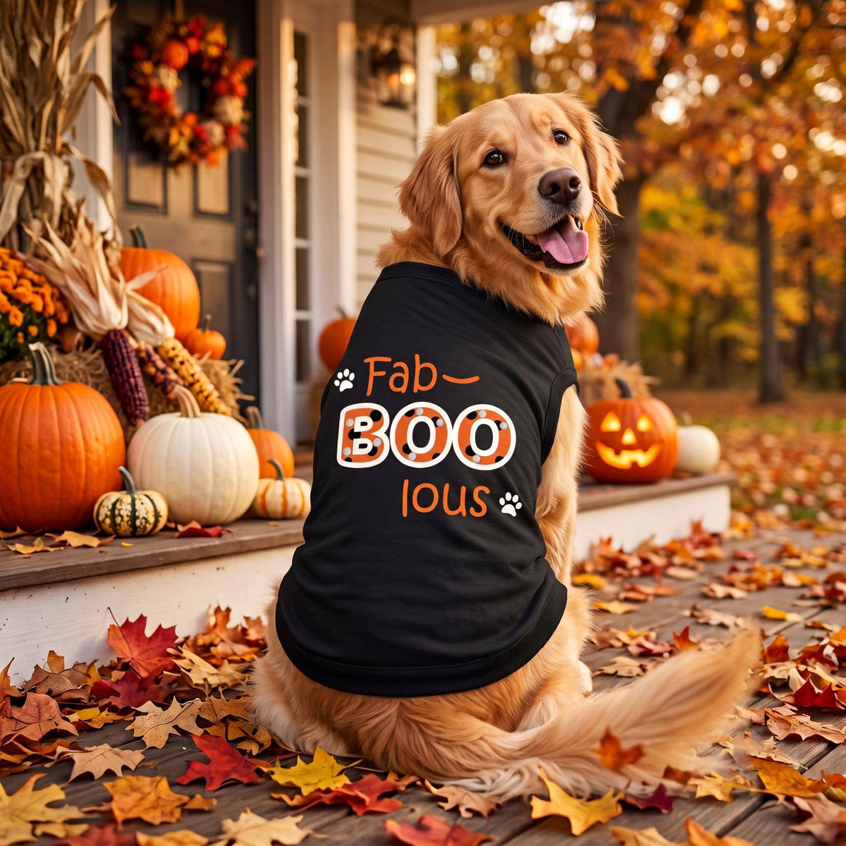 Fab-BOO-lous Dog Shirt - Black - Pooch Luxury