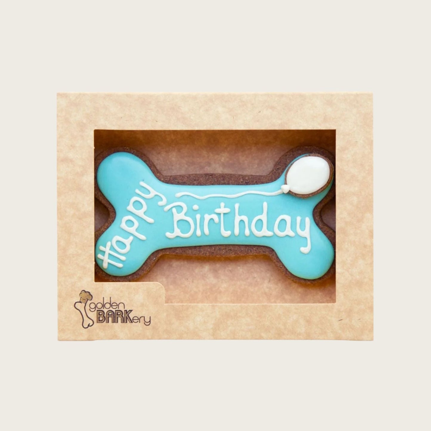 golden BARKery Dog Biscuits - Happy Birthday Bone Blue - Pooch Luxury