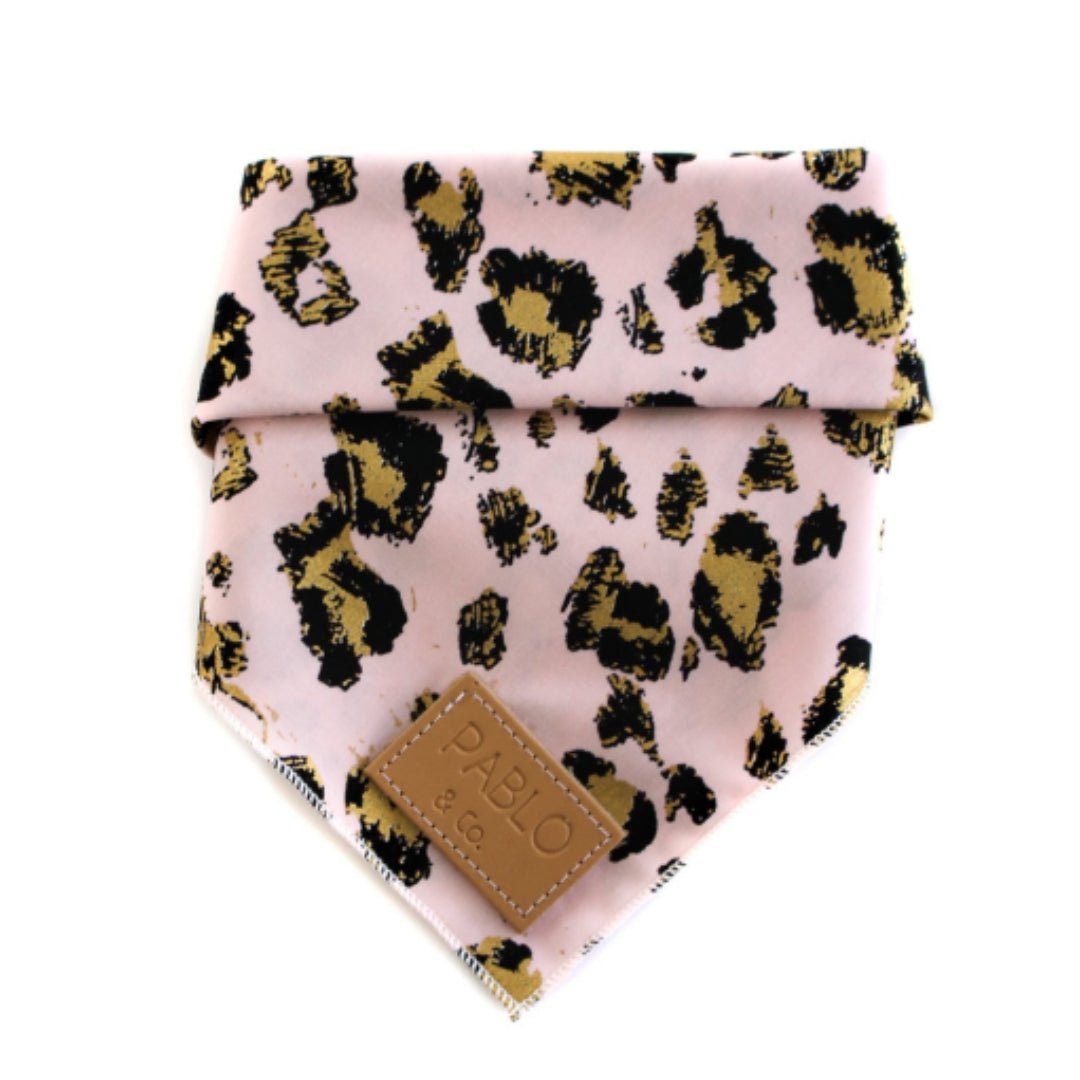 Golden Leopard Dog Bandana - Pooch Luxury