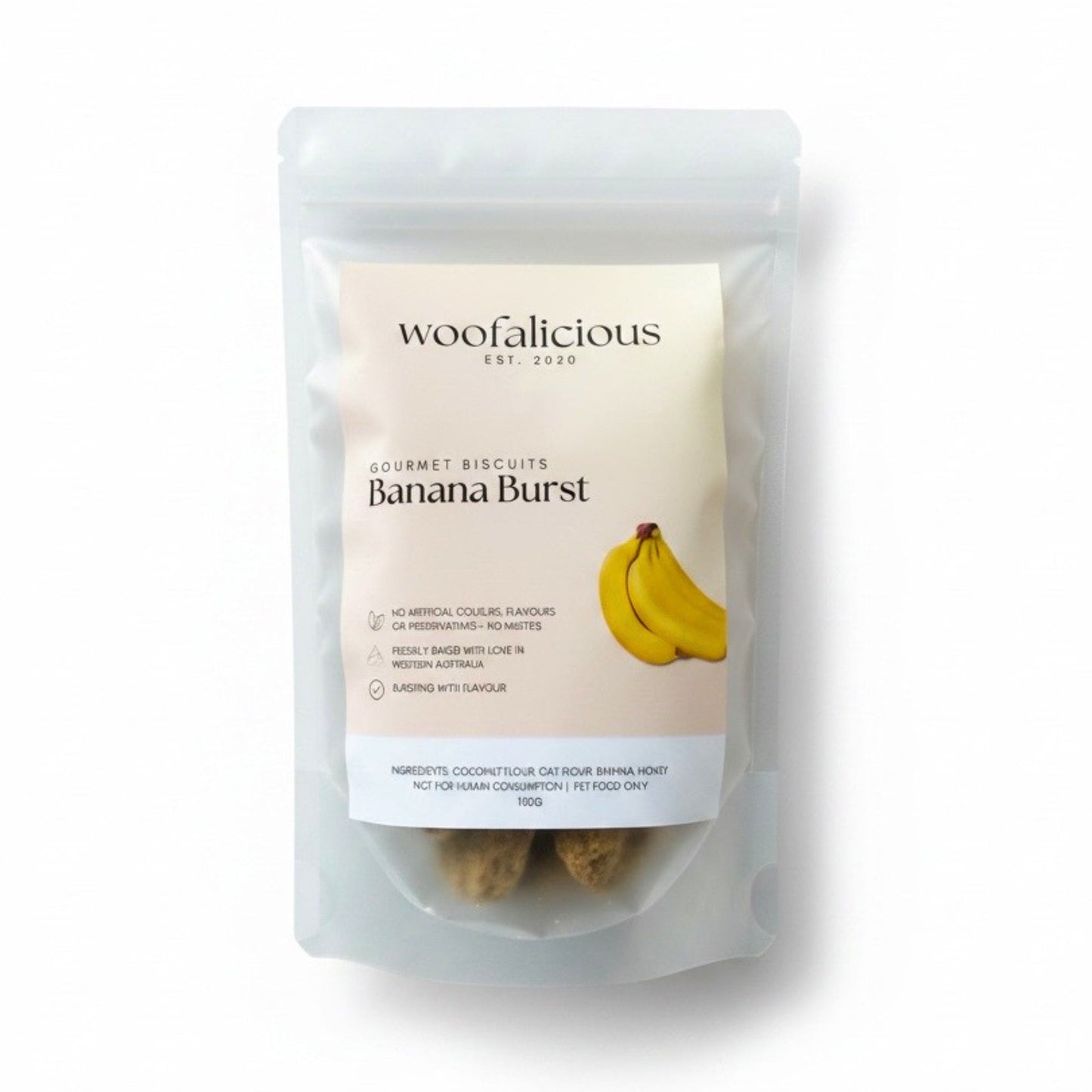 Gourmet Biscuits - Banana Burst - Pooch Luxury