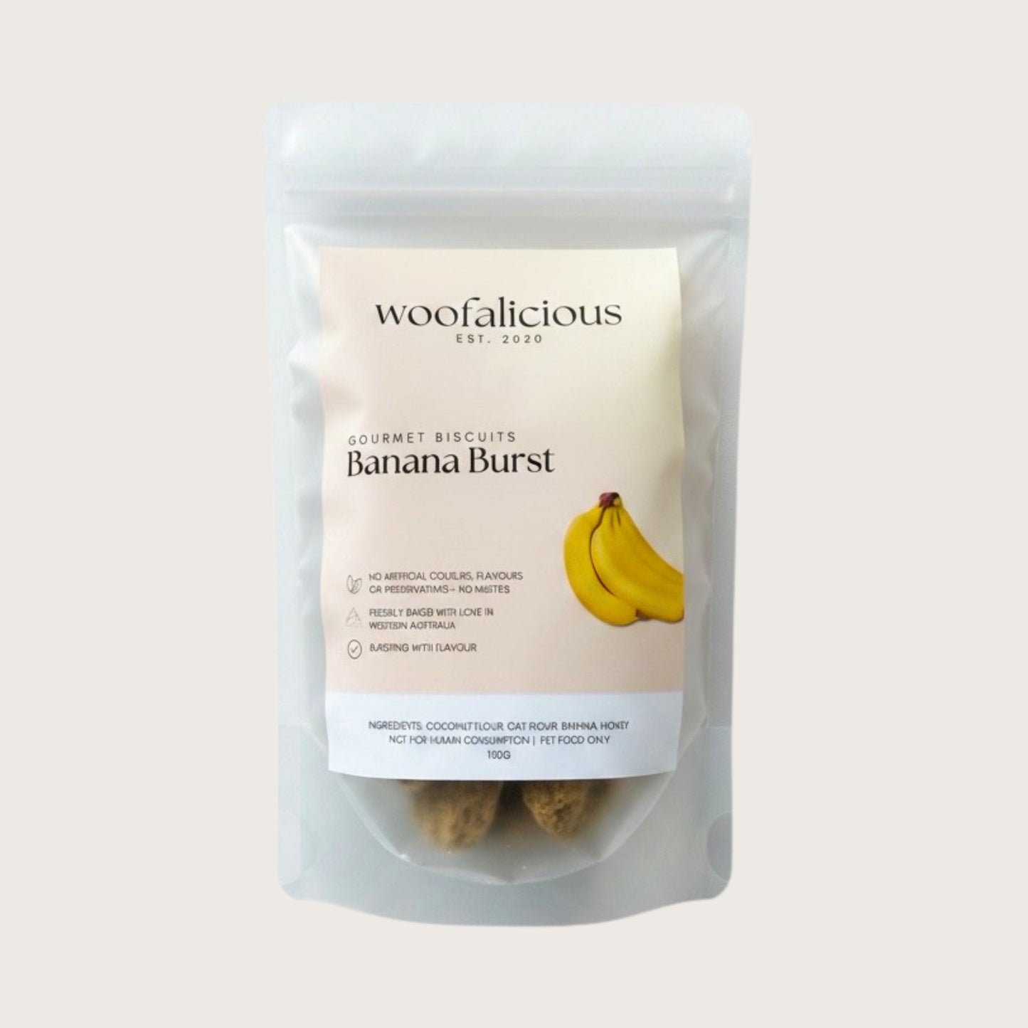 Gourmet Biscuits - Banana Burst - Pooch Luxury