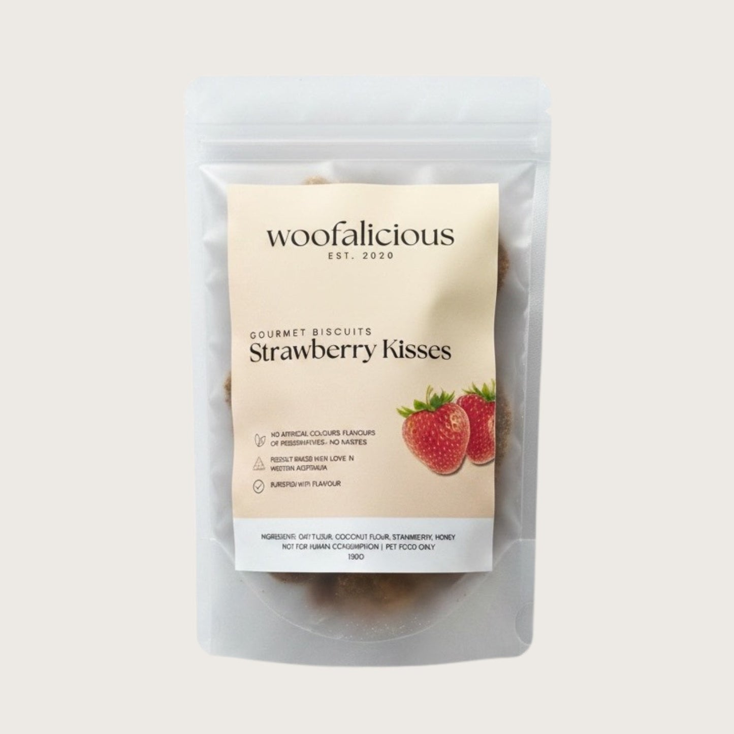 Gourmet Biscuits - Strawberry Kisses - Pooch Luxury