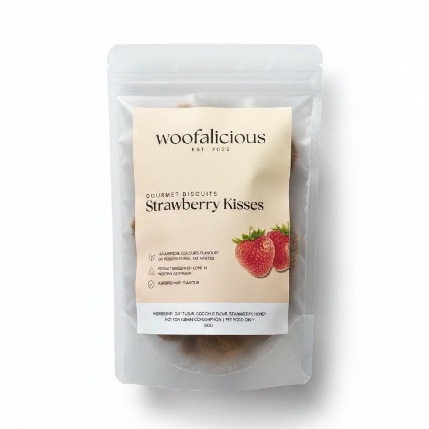 Gourmet Biscuits - Strawberry Kisses - Pooch Luxury