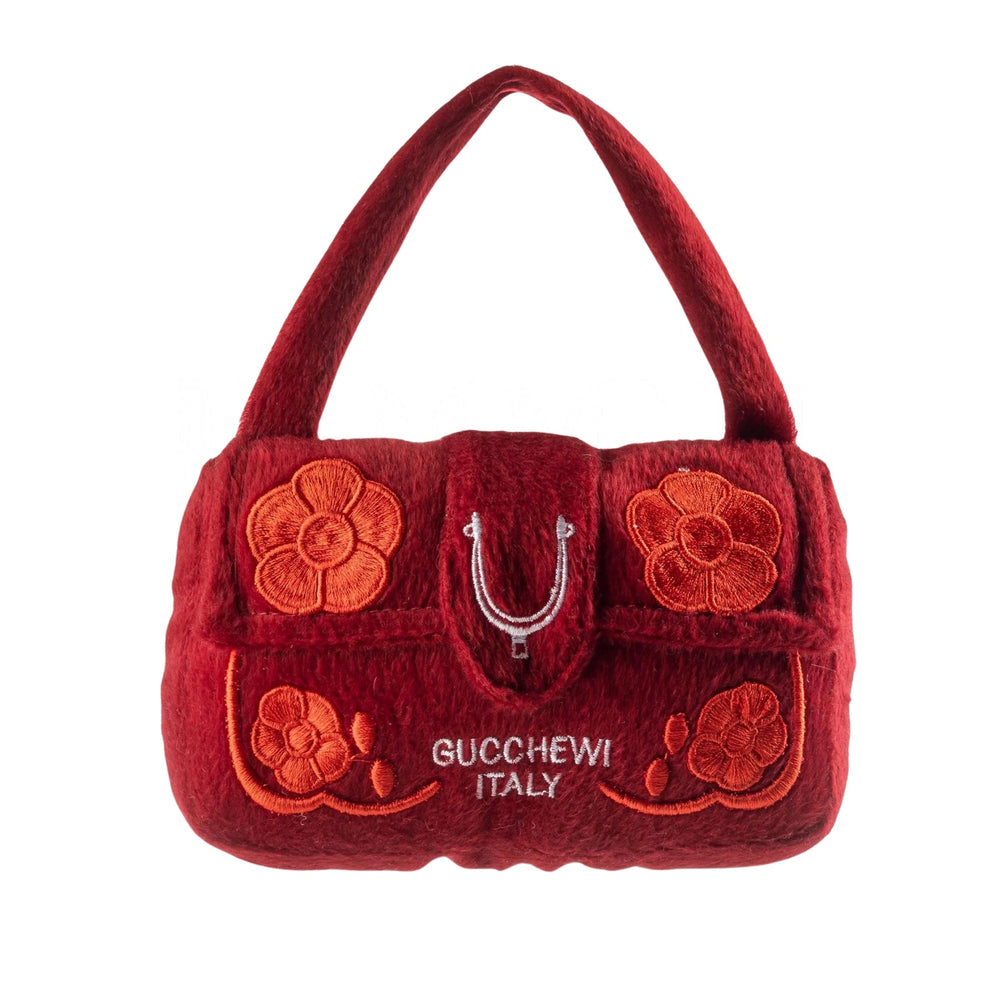 Gucchewi Red Floral Purse - Pooch Luxury