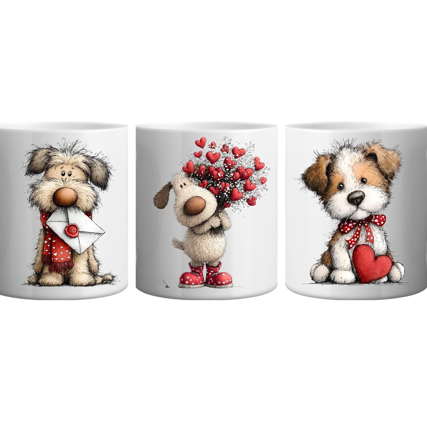 Hearts & Hounds Valentines Coffee Mug - Pooch Luxury