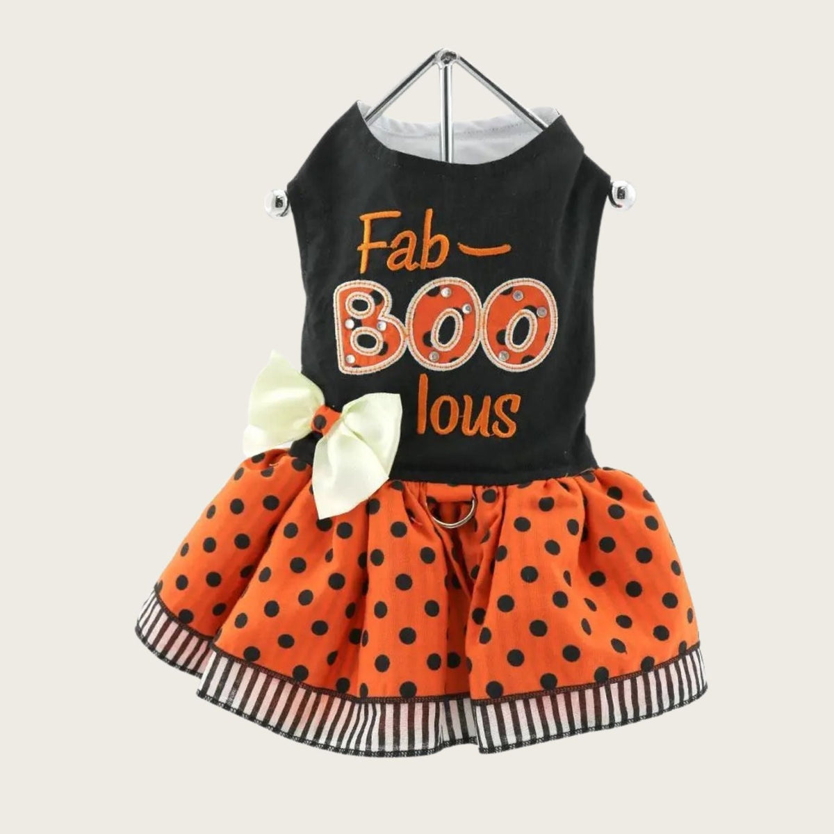 Holiday Dog Harness Dress -Fab-BOO-lous - Pooch Luxury