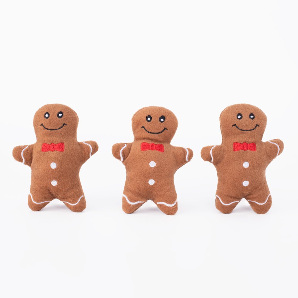 Holiday Miniz 3 - Pack - Gingerbread Men - Pooch Luxury