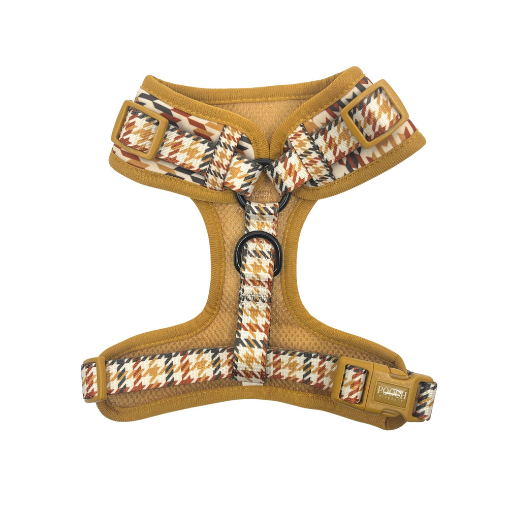 Houndstooth - Beau Adjustable Dog Harness - Pooch Luxury