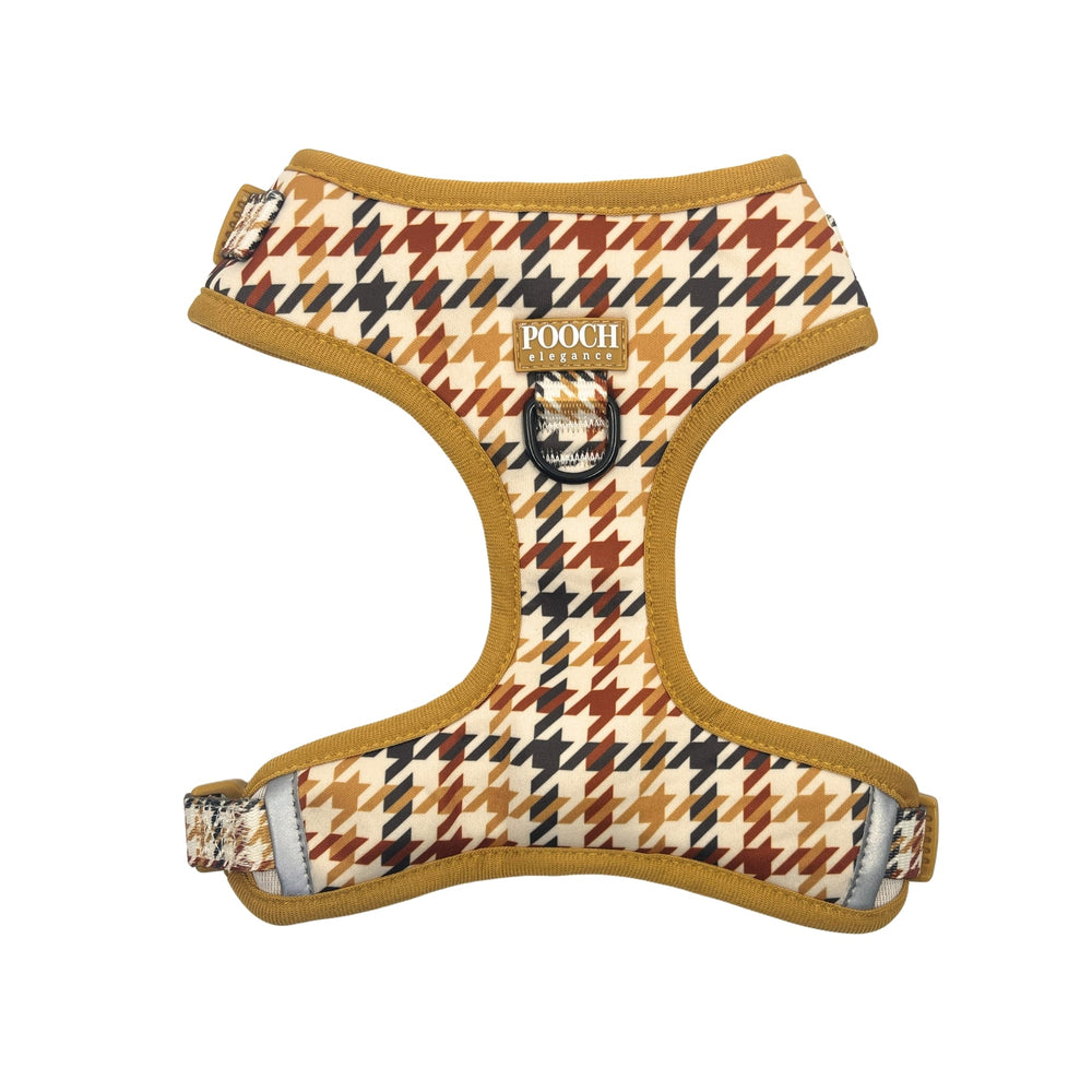 Houndstooth - Beau Adjustable Dog Harness - Pooch Luxury