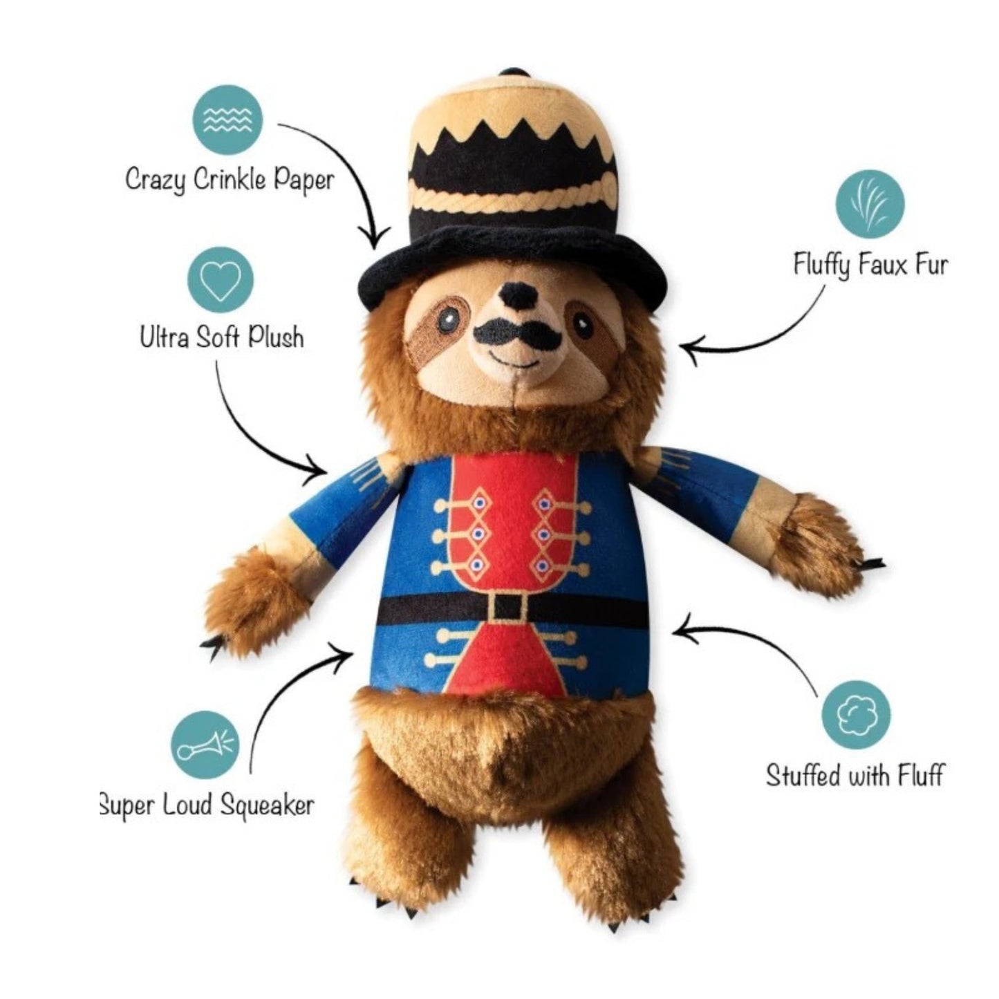I Crush A Lot Nutcracker Plush Christmas Dog Toy - Pooch Luxury