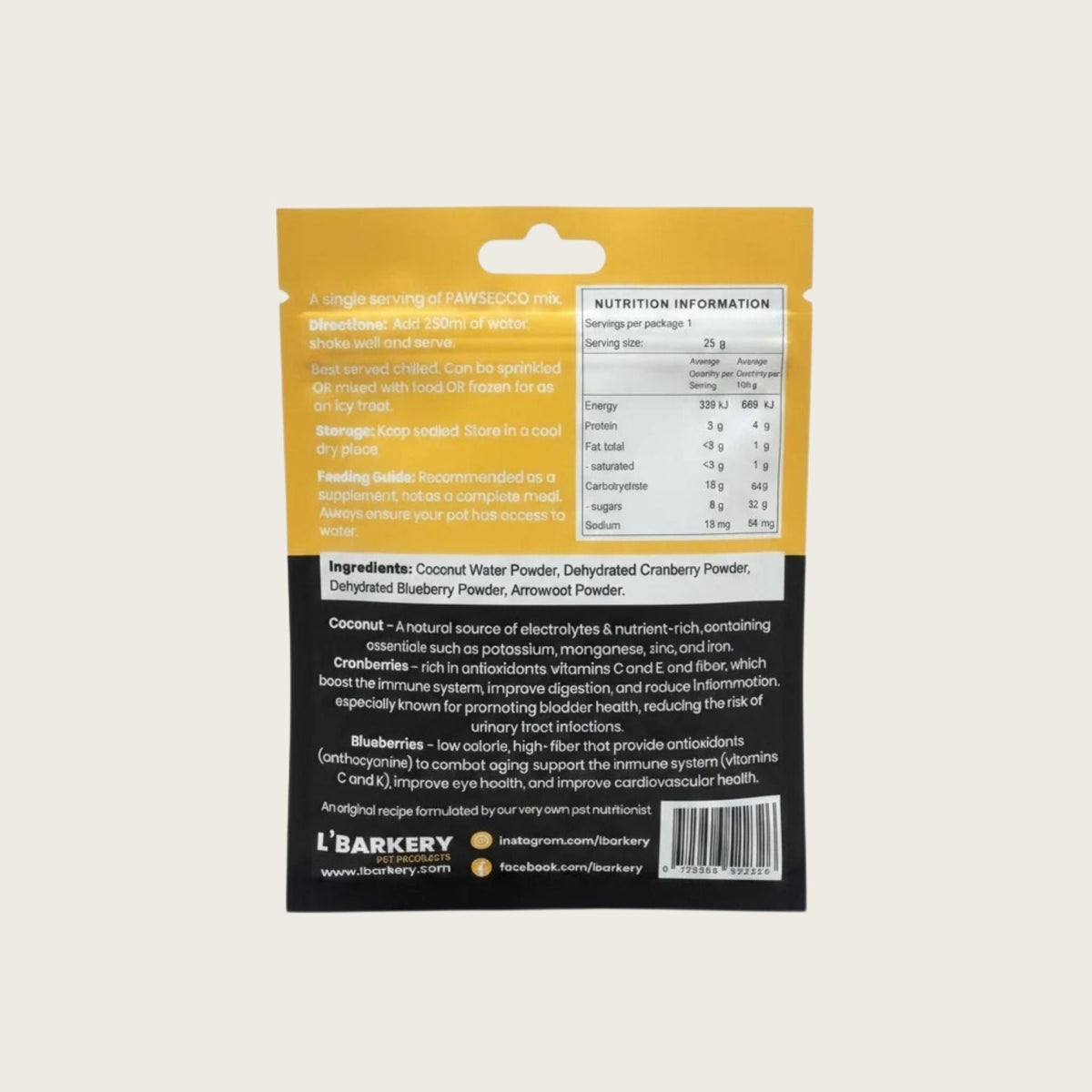 L'Barkery Pawsecco - Pooch Luxury