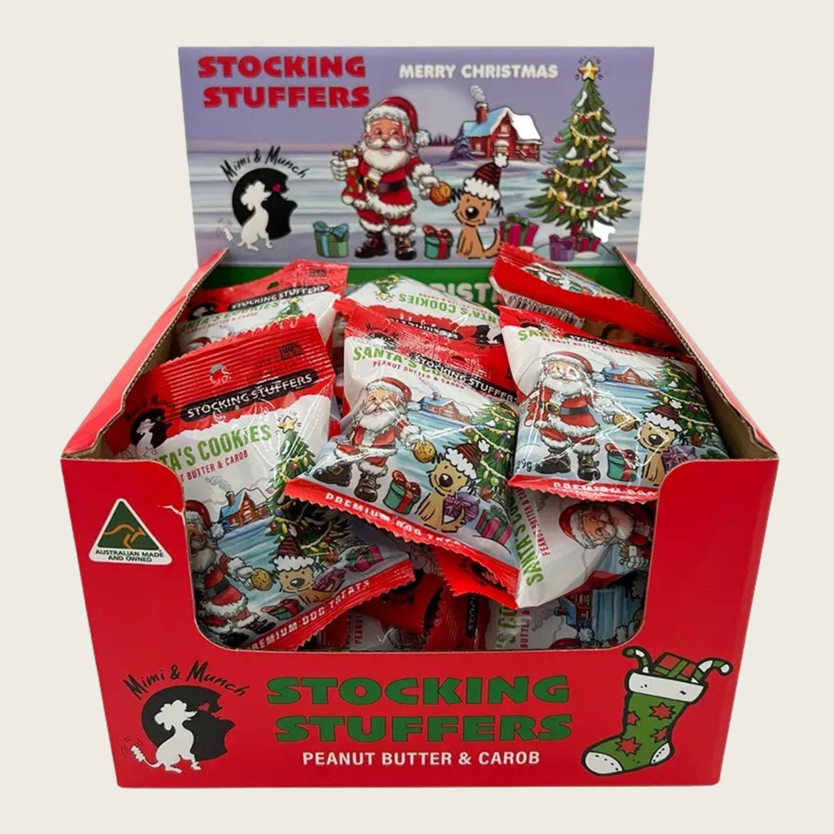 Mimi & Munch Santa's Cookies Stocking Stuffer - Soft & Chewy - Pooch Luxury