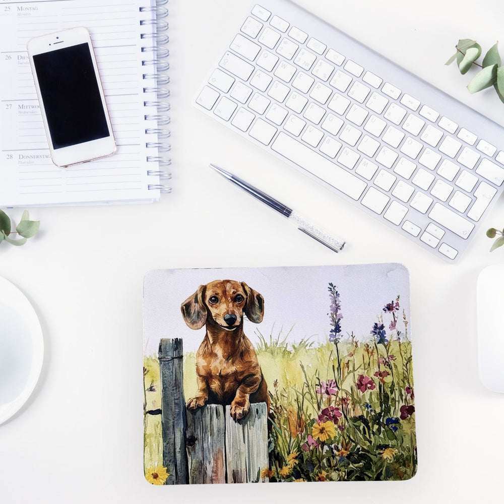 Mouse Pad - Country Garden Dachshund - Pooch Luxury