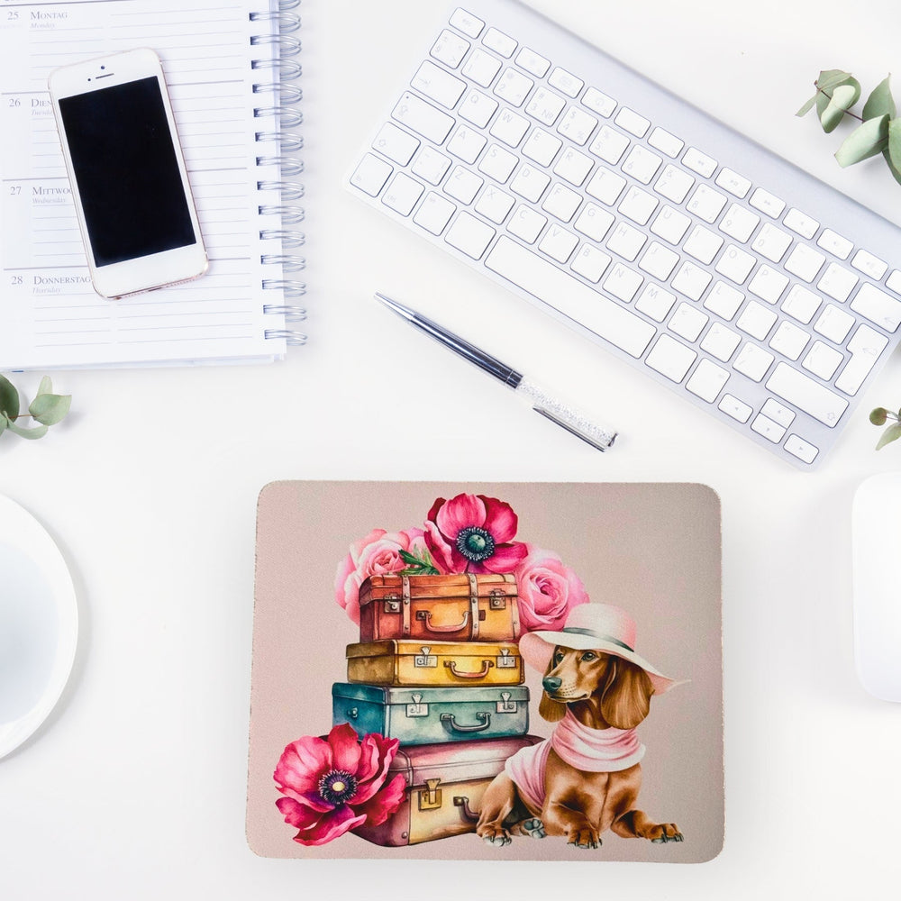 Mouse Pad - Dachshund Spring Escape - Pooch Luxury