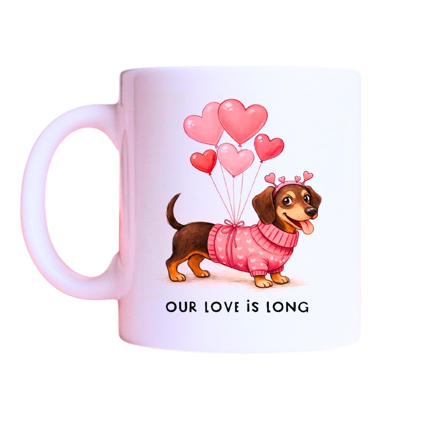 Our Love Is Long Dachshund Coffee Mug - Pooch Luxury