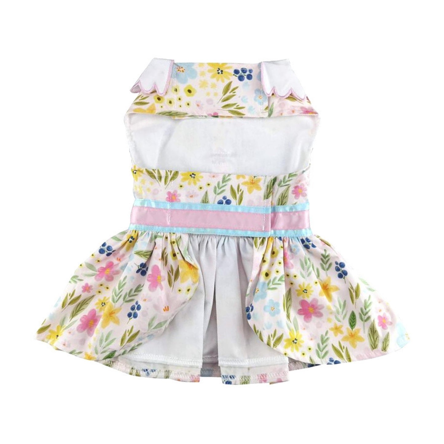 Pastel Meadow Dog Dress with Matching Leash - Pooch Luxury