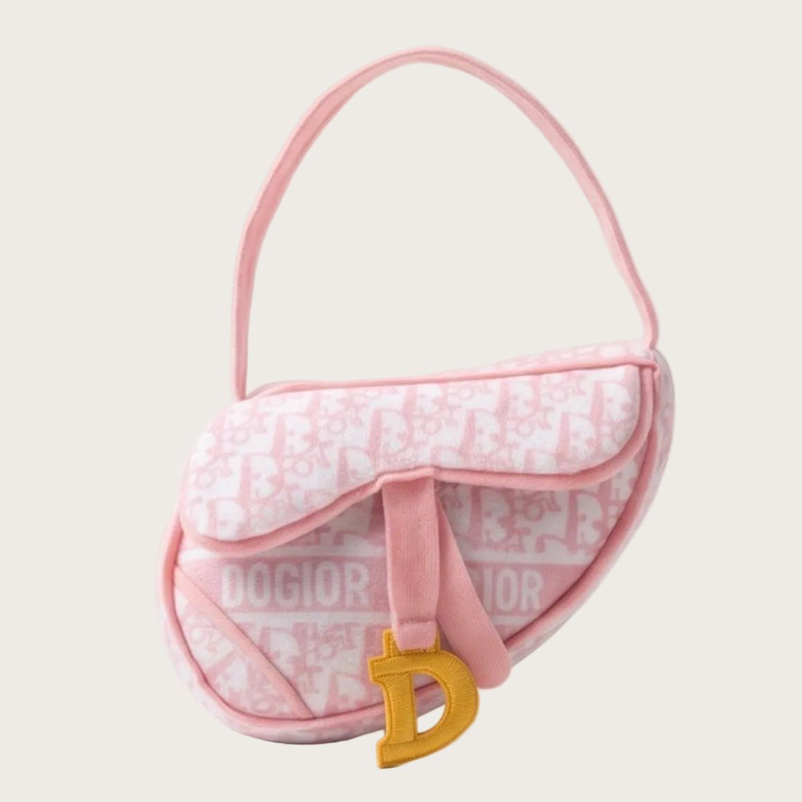 Pink Dogior Saddle Bag Squeaker Plush Dog Toy - Pooch Luxury