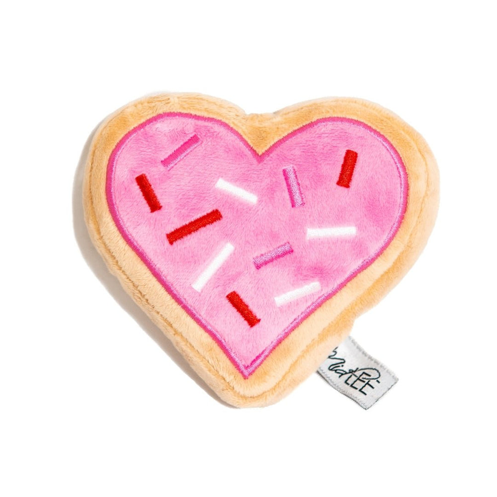 Pink Heart Sugar Cookie Dog Toy - Pooch Luxury