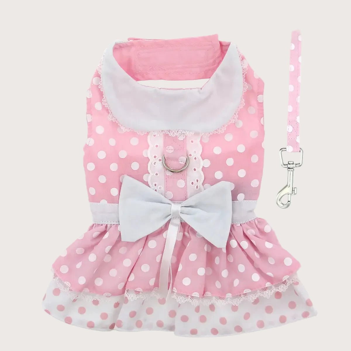 Polka Dot and Lace Dress - Pooch Luxury