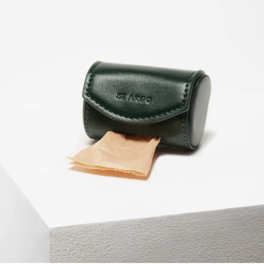 Poop Bag Holder - Bottle Green - Pooch Luxury