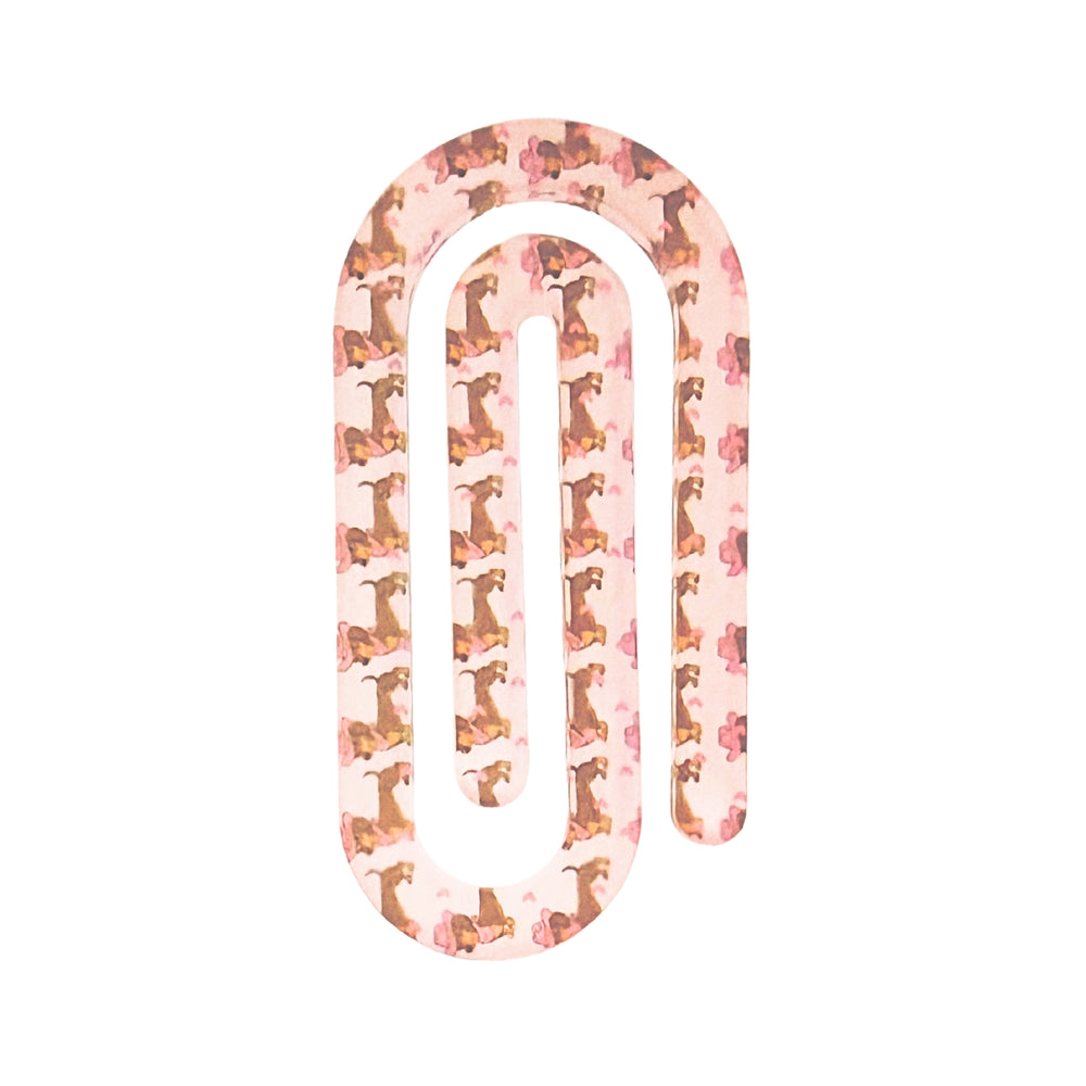 Acrylic Paper Clip - Cowgirl Dachshunds