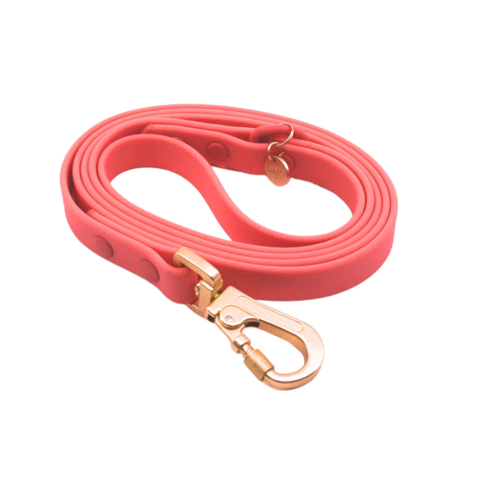 Raspberry Waterproof Leash - Pooch Luxury