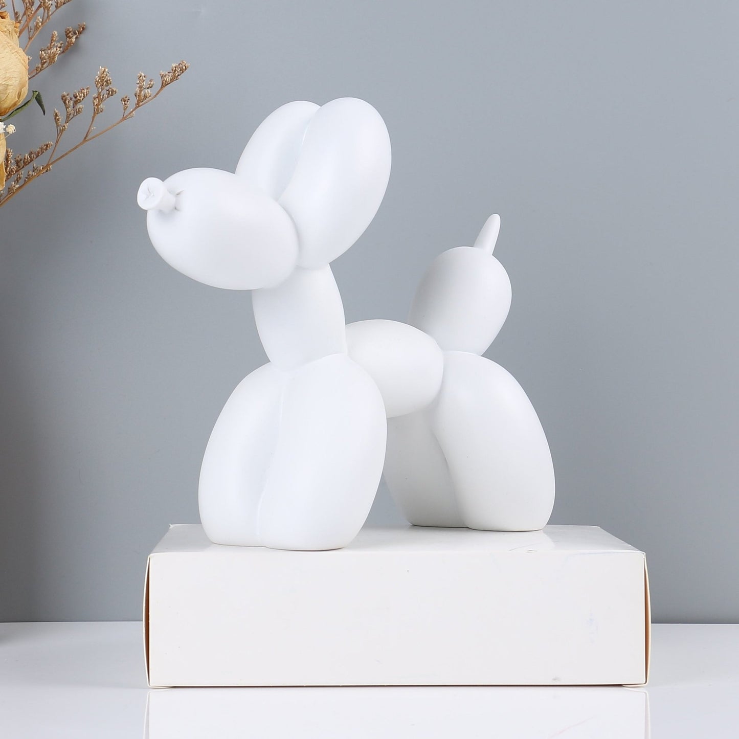 Resin Balloon Dog - White - Pooch Luxury