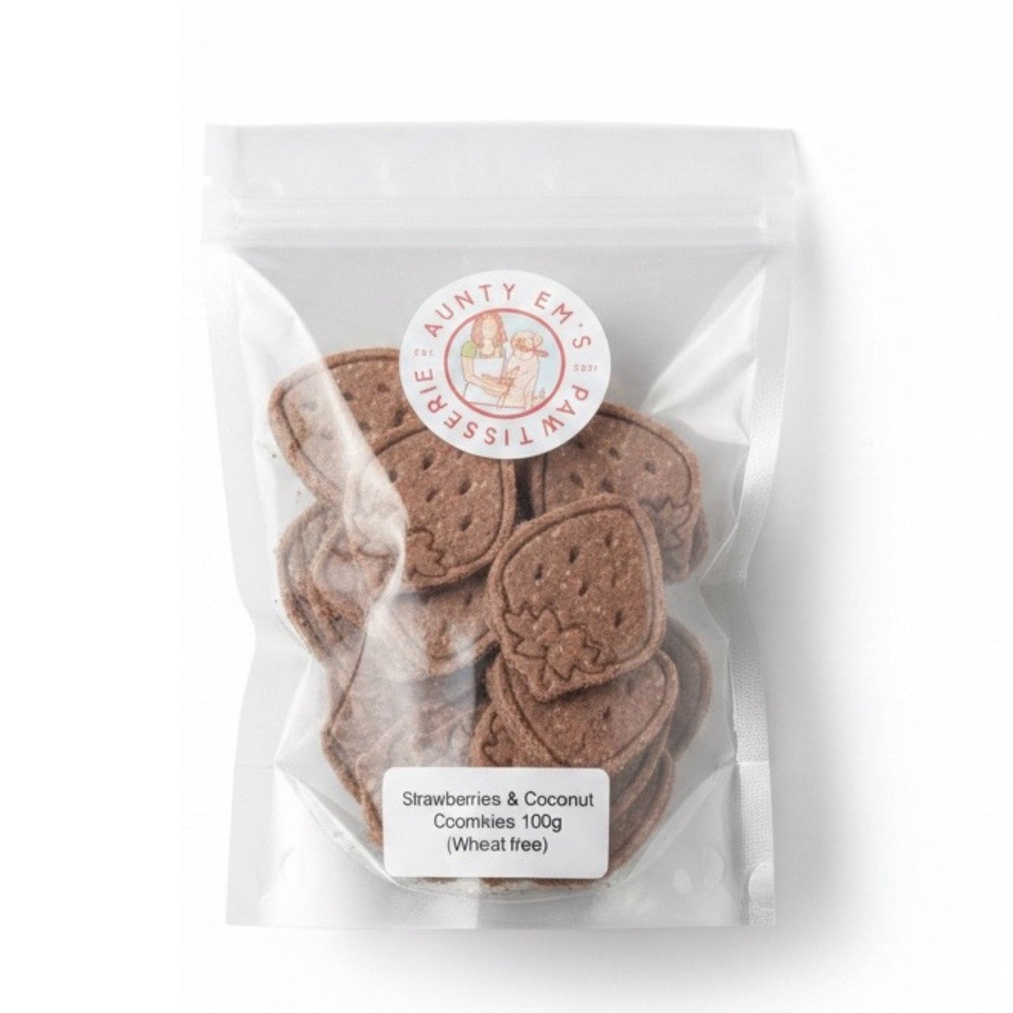 Strawberries & Coconut Coomkies - Pooch Luxury