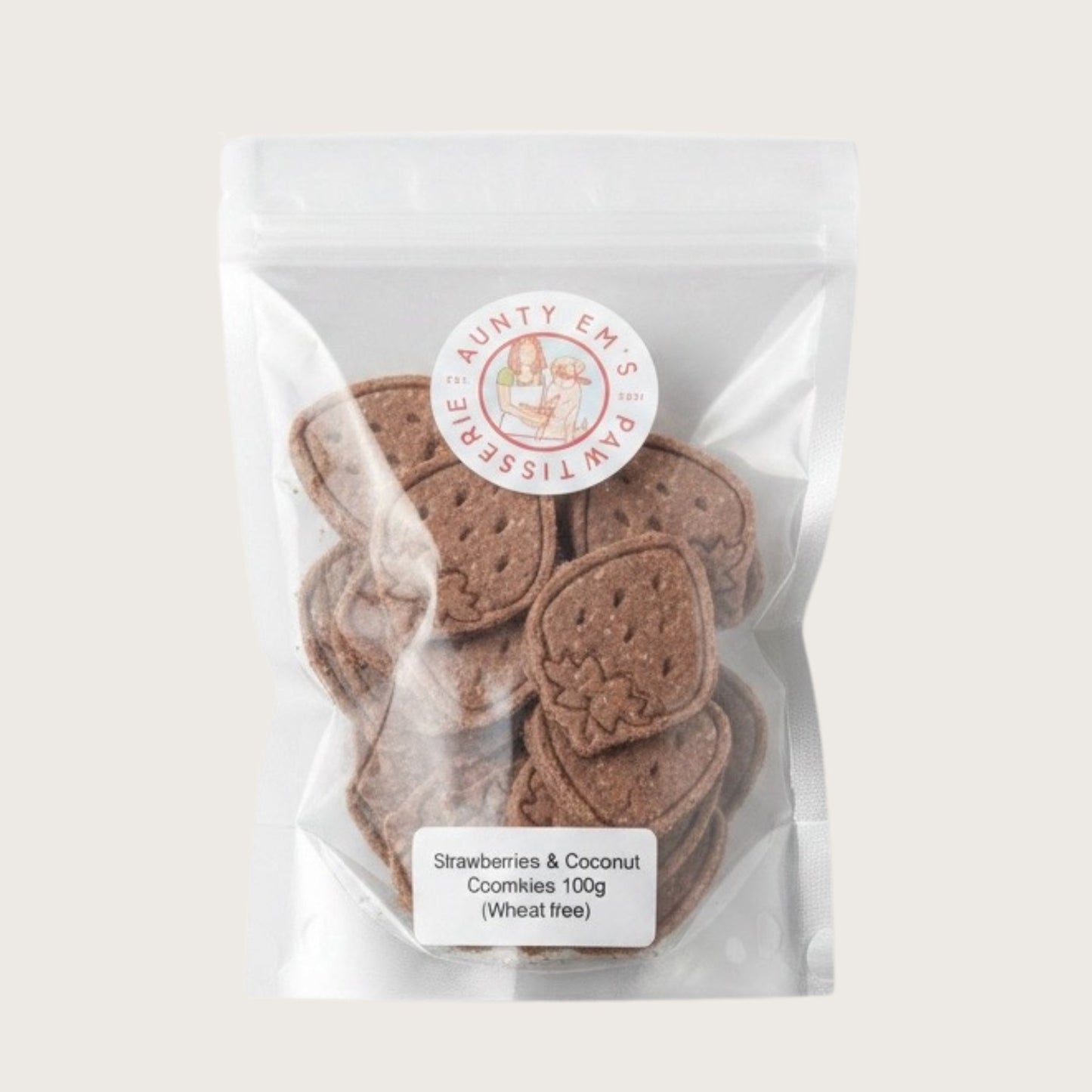 Strawberries & Coconut Coomkies - Pooch Luxury