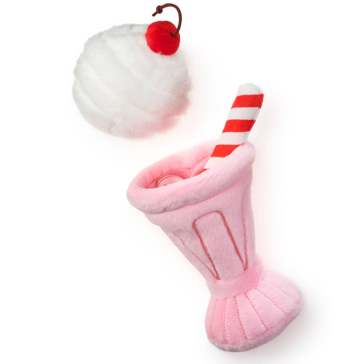 Strawberry Milkshake Interactive 2-in-1 Bounce Dog Toy - Pooch Luxury