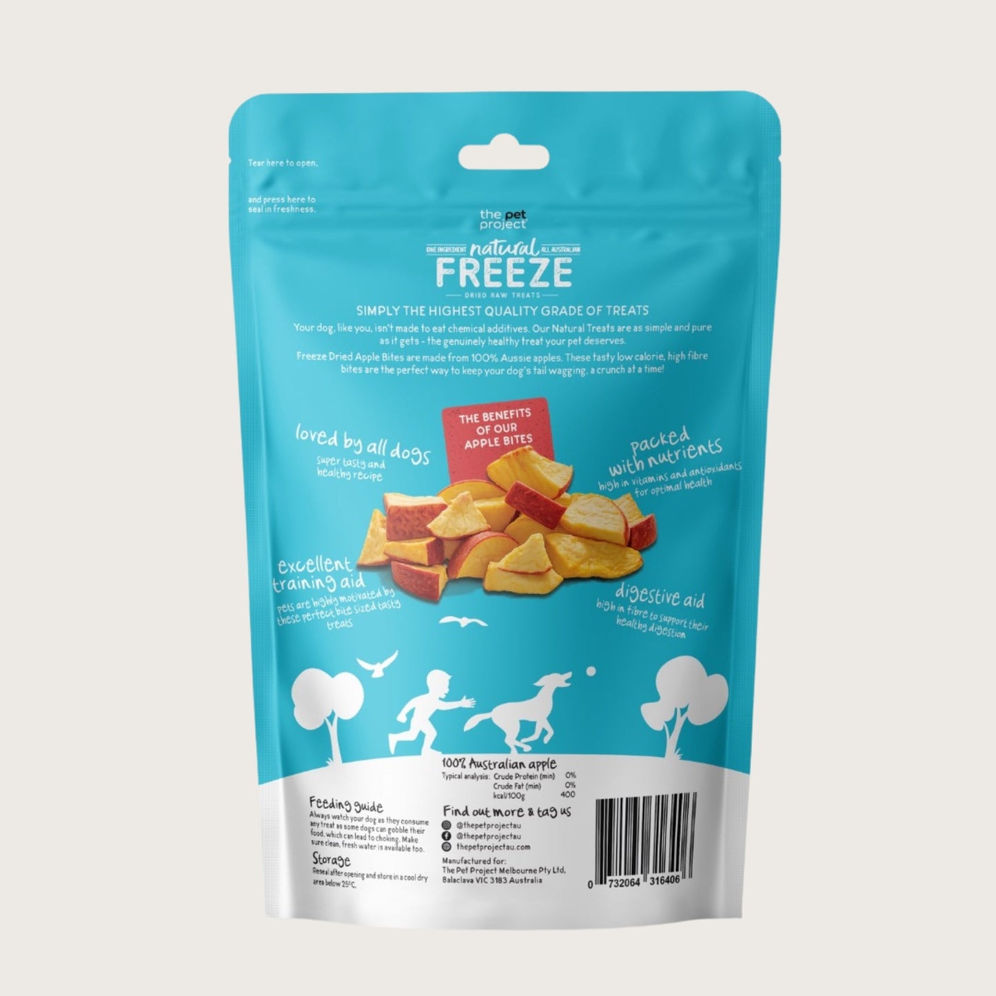 The Pet Project Freeze Dried Apple Bites - Pooch Luxury