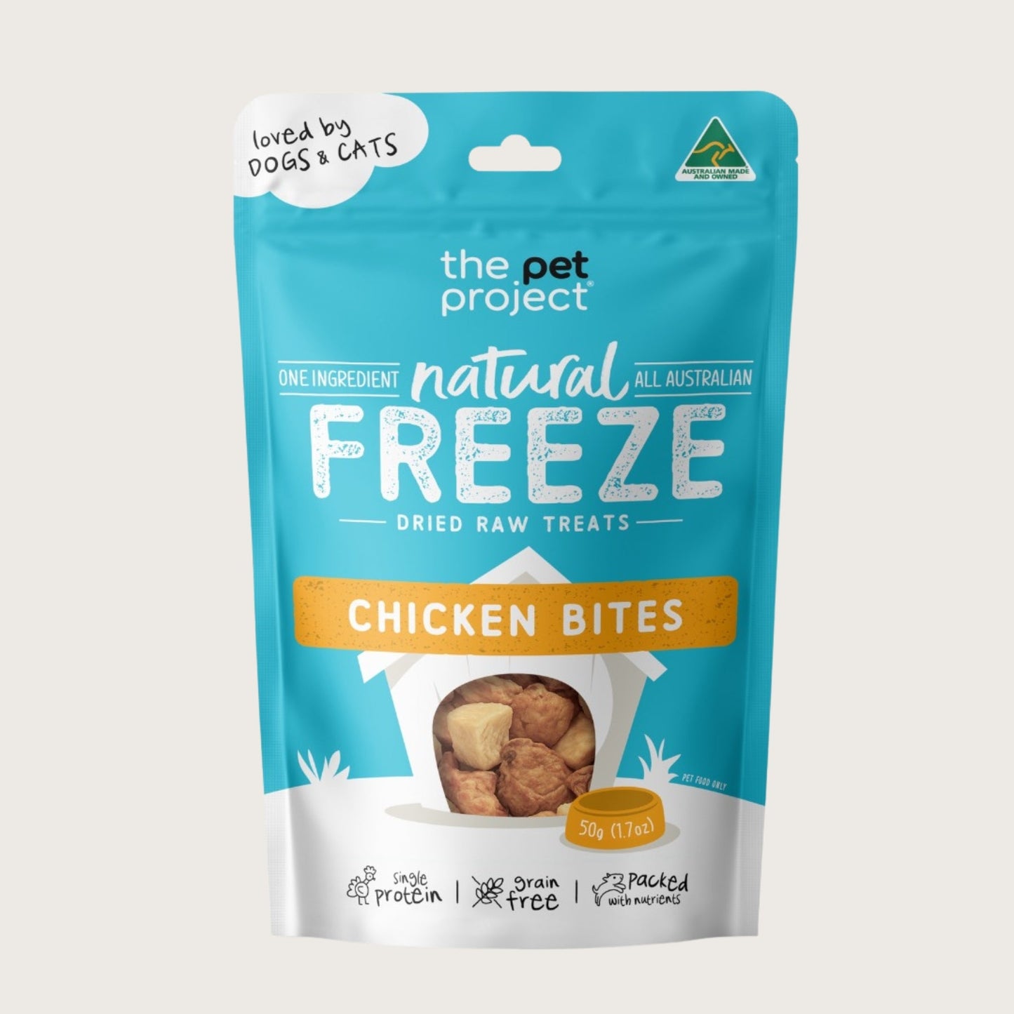 The Pet Project Freeze Dried Chicken Bites - Pooch Luxury