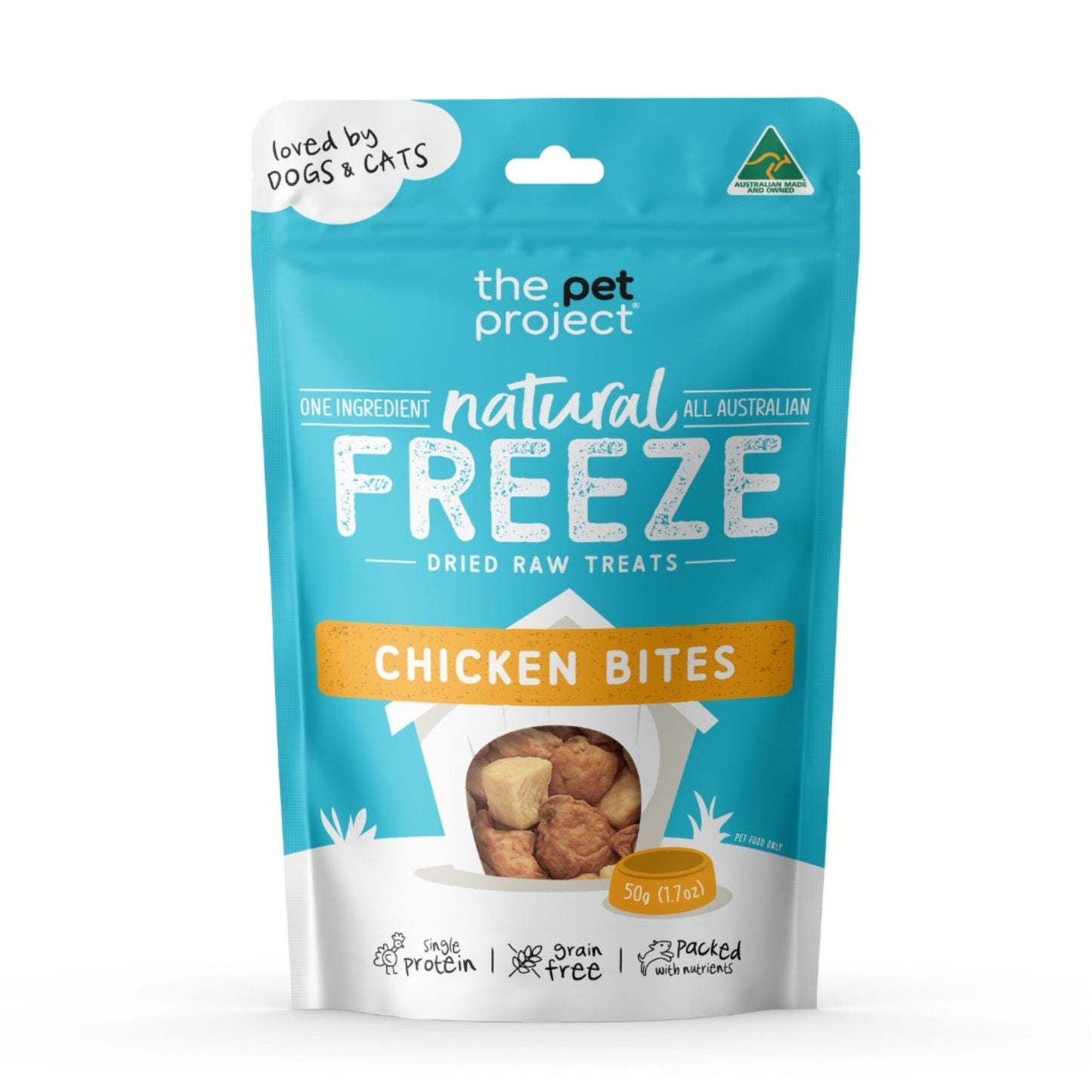 The Pet Project Freeze Dried Chicken Bites - Pooch Luxury