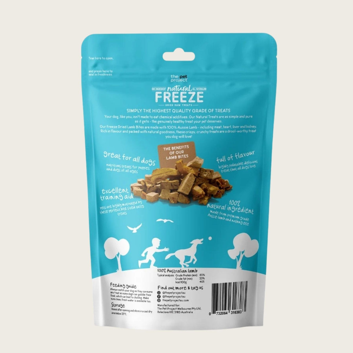 The Pet Project Freeze Dried Lamb Bites - Pooch Luxury