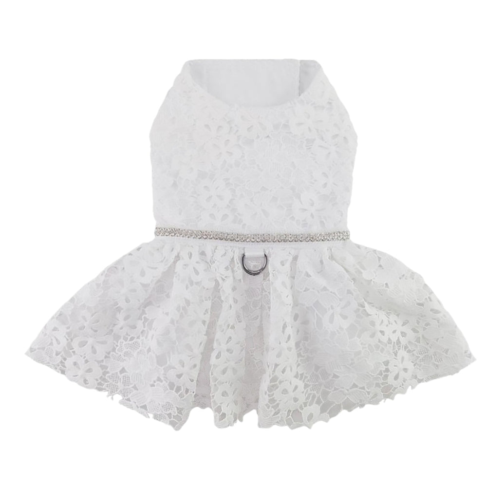 White Lace Dog Wedding Dress - Pooch Luxury