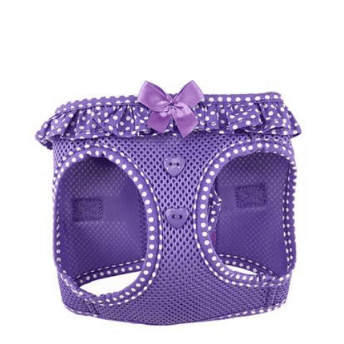 American River Choke Free Dog Harness - Paisley Purple Polka Dot - Pooch Luxury