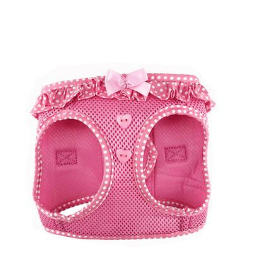 American River Choke Free Dog Harness - Pink Polka Dot - Pooch Luxury