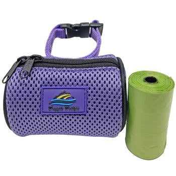 American River Poop Bag Holder - Paisley Purple - Pooch Luxury