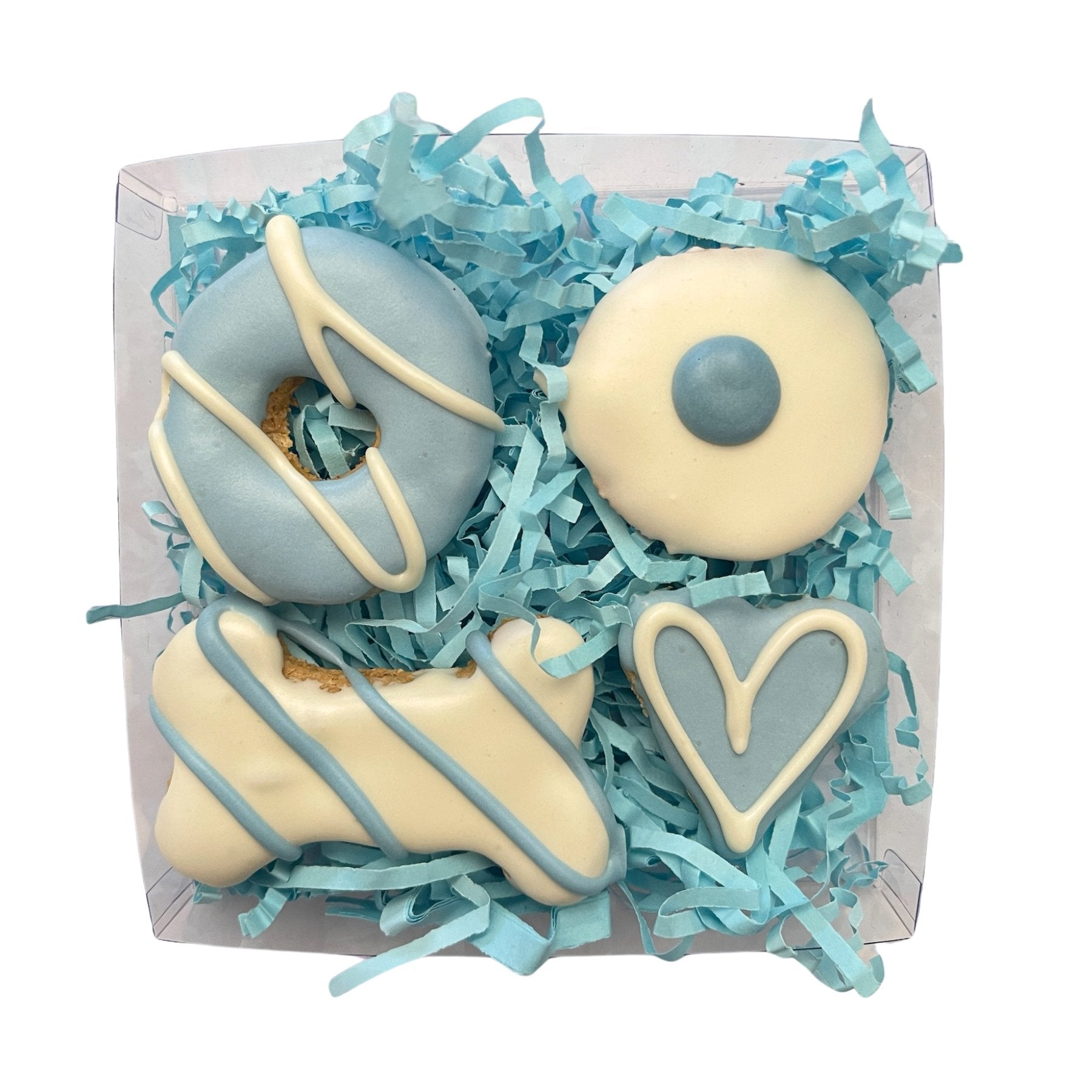 Blue Mix Dog Cookies Gift Box - Pooch Luxury