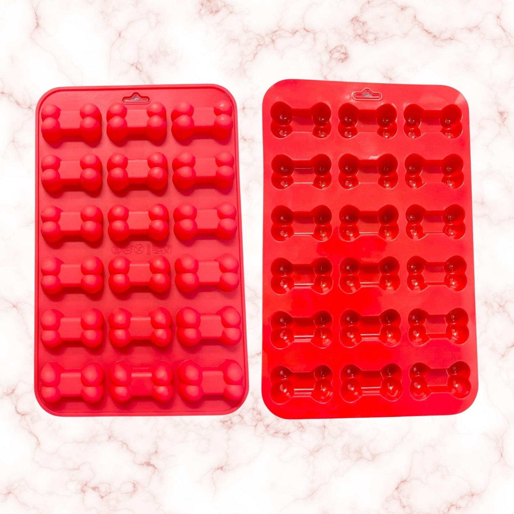 Bones- Silicone Mould - Red - Pooch Luxury