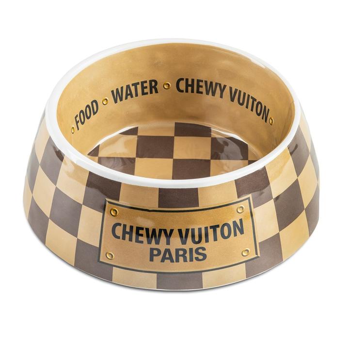
                  
                    Checker Chewy Vuiton Bowl - Pooch Luxury
                  
                