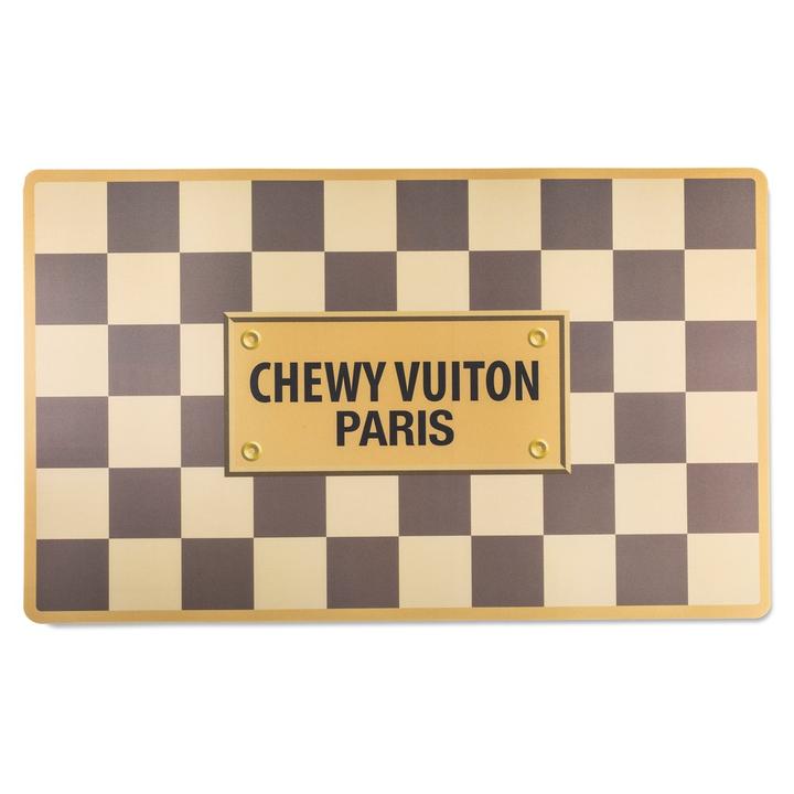Checker Chewy Vuiton Placemat - Pooch Luxury