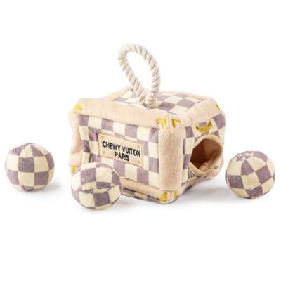 Checker Chewy Vuiton Trunk - Pooch Luxury