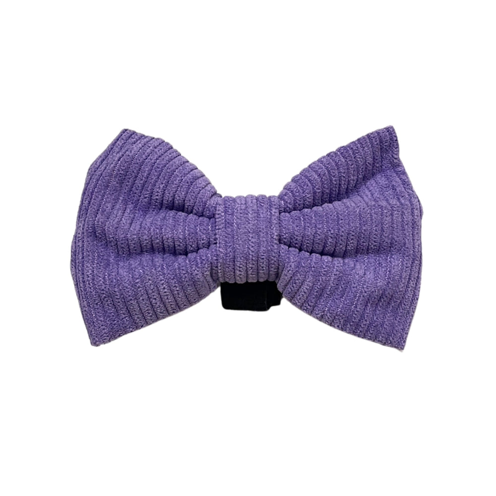 Corduroy Bow Tie - Dusty Purple - Pooch Luxury