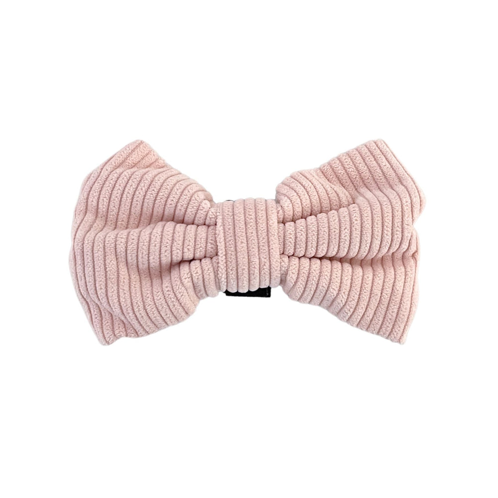 Corduroy Bow Tie - Powdered Pink - Pooch Luxury