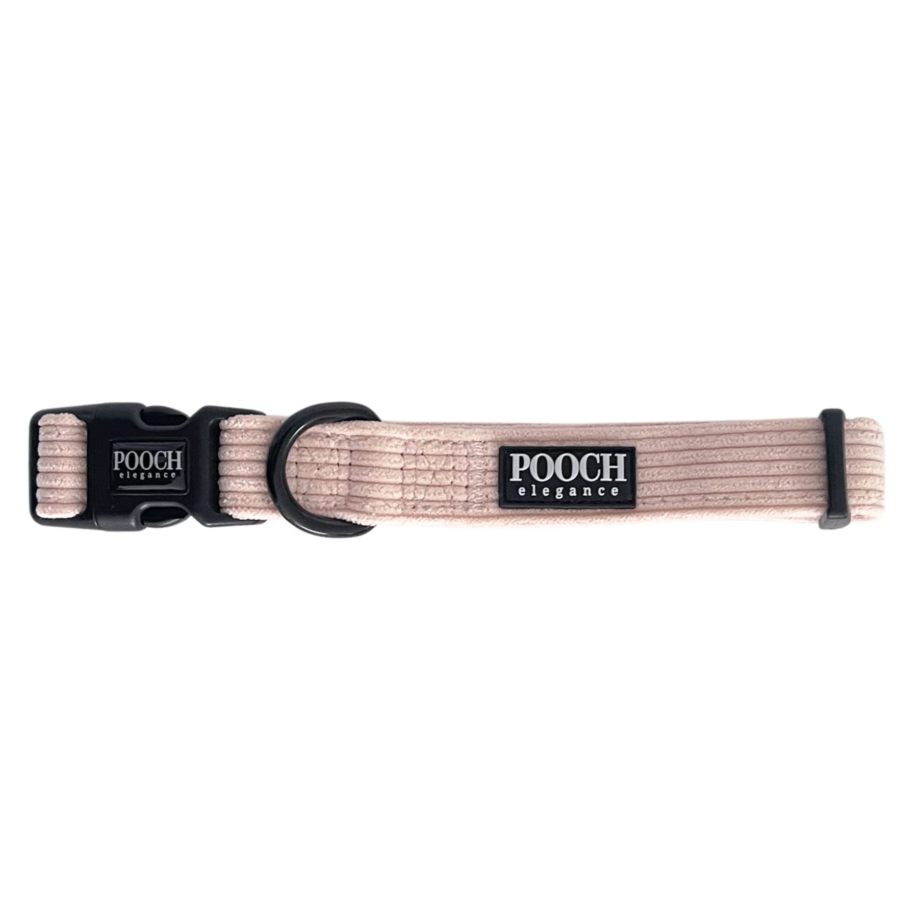 Corduroy Dog Collar - Powdered Pink - Pooch Luxury