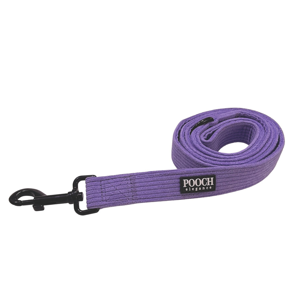 Corduroy Dog Leash - Dusty Purple - Pooch Luxury
