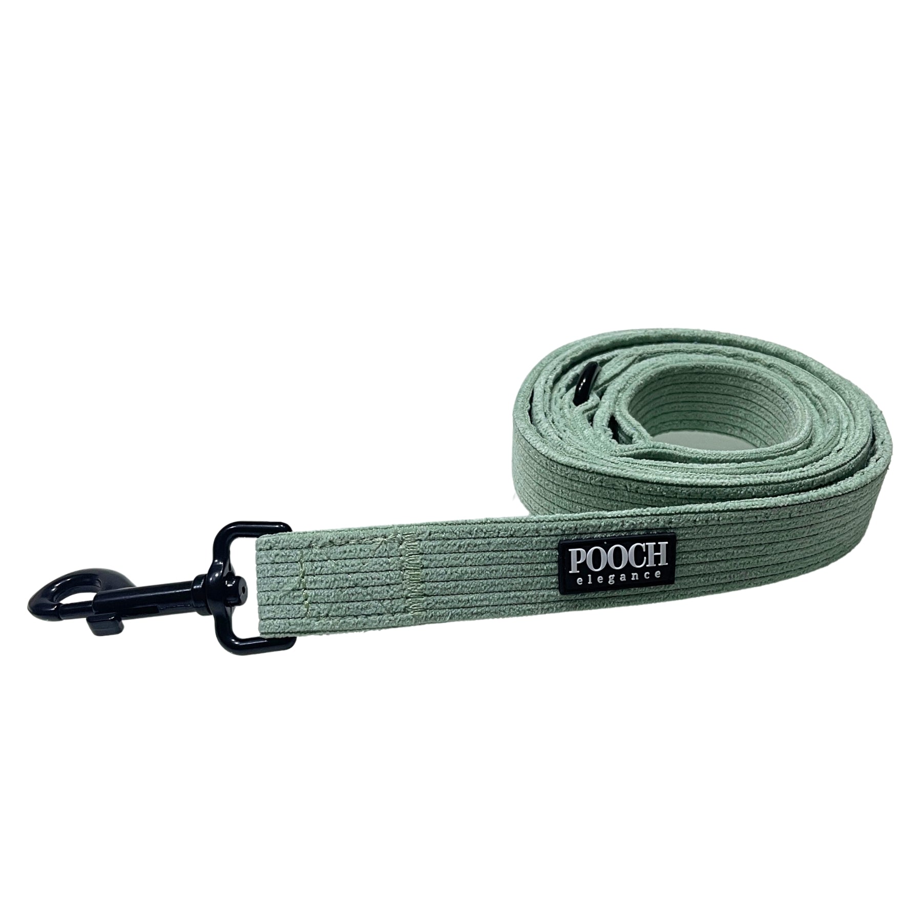 Corduroy Dog Leash - Green Mist - Pooch Luxury